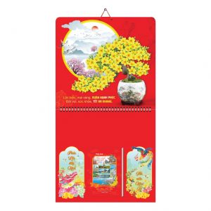 Lò Xo Giữa 37x70cm Gắn Bloc – Mai Vàng Tài Lộc – Mã: AH37