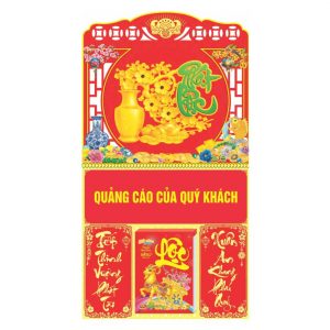 Dán nổi - Lò Xo Giữa 37x68cm Gắn Bloc – Phú Quý Tài Lộc – Mã: BM104