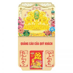 Dán nổi - Lò Xo Giữa 37x68cm Gắn Bloc – Đinh Mùi Vui Xuân – Mã: BM106