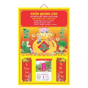 Bìa metalize 40x60cm Gắn Bloc – Túi Vàng Tài Lộc – Mã: HBT196