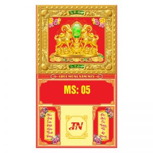 Bìa Khung Cao Cấp 40x70cm Gắn Bloc – Song Dương Tài Lộc – Mã: MS05