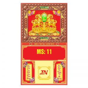 Bìa Khung Cao Cấp 40x70cm Gắn Bloc – Song Dương Tài Lộc – Mã: MS11