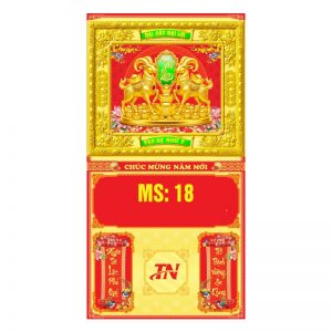 Bìa Khung Cao Cấp 37x70cm Gắn Bloc – Song Dương Tài Lộc – Mã: MS18