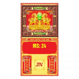 Bìa Khung Cao Cấp 37x70cm Gắn Bloc – Song Dương Tài Lộc – Mã: MS24