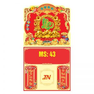 Dán Nổi - Lò Xo Giữa 37x70cm Gắn Bloc – Kim Tiền Lộc Phát – Mã: MS43