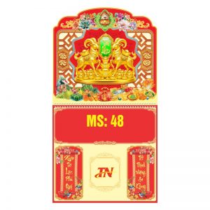 Dán Nổi - Lò Xo Giữa 37x70cm Gắn Bloc – Song Dương Tài Lộc – Mã: MS48