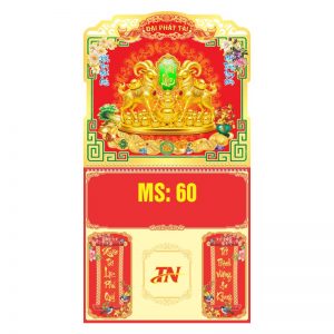 Dán nổi - Lò Xo Giữa 37x70cm Gắn Bloc – Song Dương Tài Lộc – Mã: MS60
