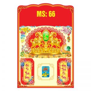 Bìa Dán Nổi 40x60cm Gắn Bloc – Song Dương Đại Cát – Mã: MS66