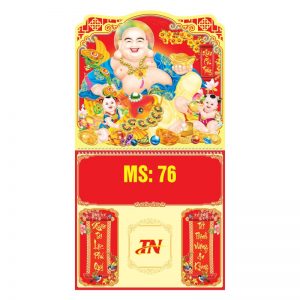 Lò Xo Giữa 37x70cm Gắn Bloc – Di Lặc Cát Tường – Mã: MS76