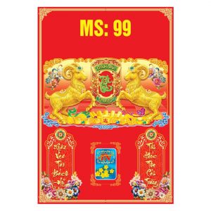 Bìa 35x50cm Gắn Bloc – Song Dương Tài Lộc – Mã: MS99