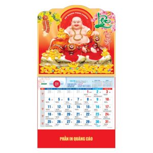 Lò Xo Giữa 37x68cm Gắn Bộ Số – Di Lặc Đón Xuân – Mã: NB184