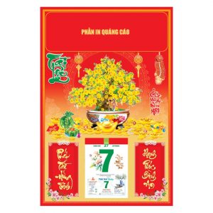 Bìa metalize 40x60cm Gắn Bloc – Mai Vàng – Mã: NB24