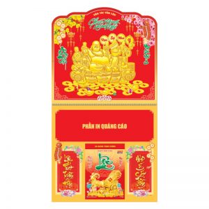 Dán nổi - Lò Xo Giữa 37x68cm Gắn Bloc – Di Lặc Hồng Phúc – Mã: NB246T