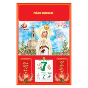 Bìa offset 40x60cm Gắn Bloc – Mẹ FATIMA – Mã: NB37